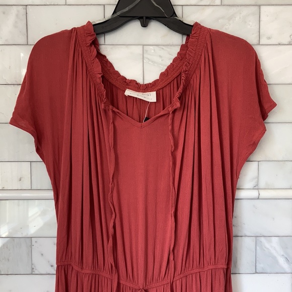 NWT Rust Orange Off The Shoulder Boho Maxi Dress - Picture 4 of 7